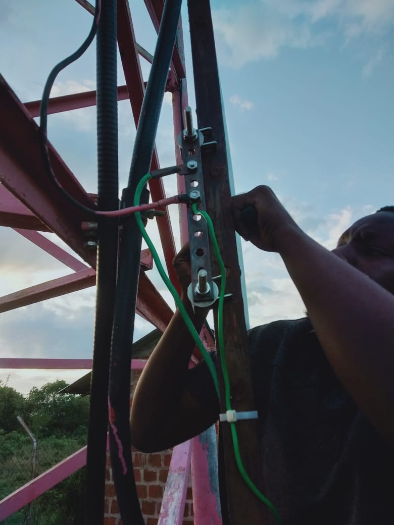 Broadcasting transmitter equipment installation in Tanzania